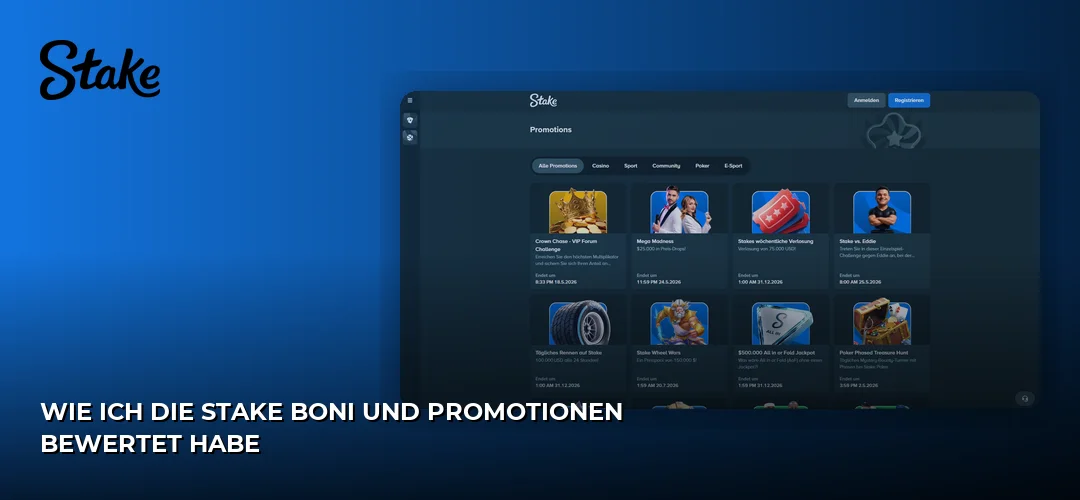 Wie ich die Stake Boni und Promotionen bewertet habe